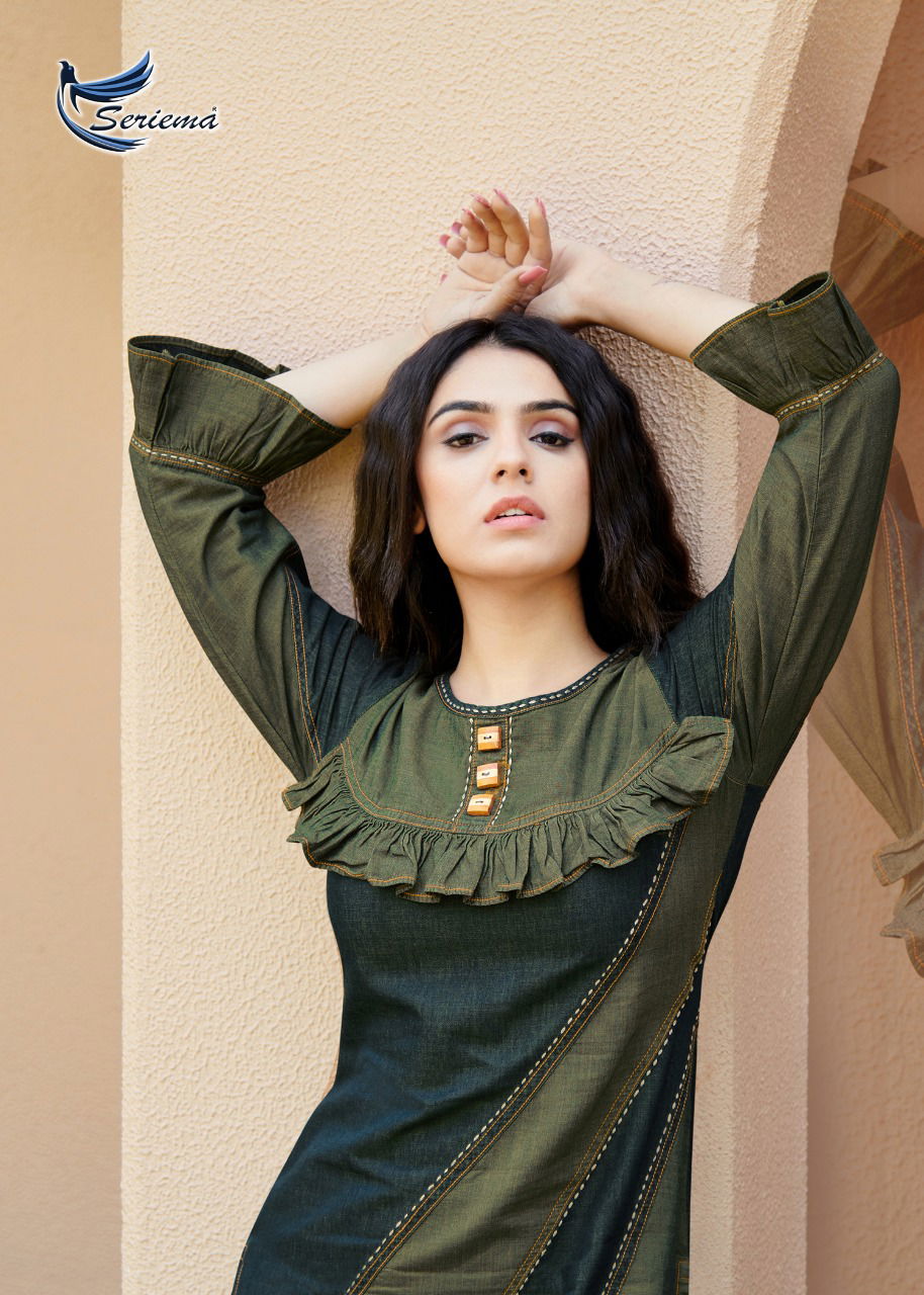 Seriema Kumb Capture 3 Stylish Fancy Wear Denim Wholesale Kurtis
